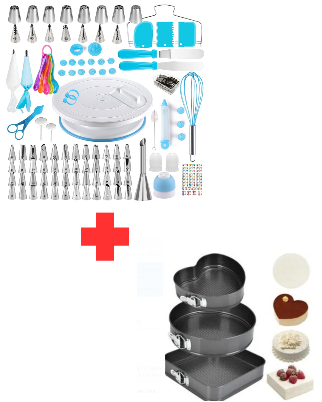 kit pastelería137pic+molde x3 pastelería